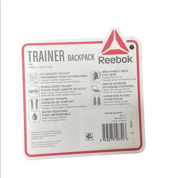 Reebok Trainer Backpack NEW - Picture 6 of 7